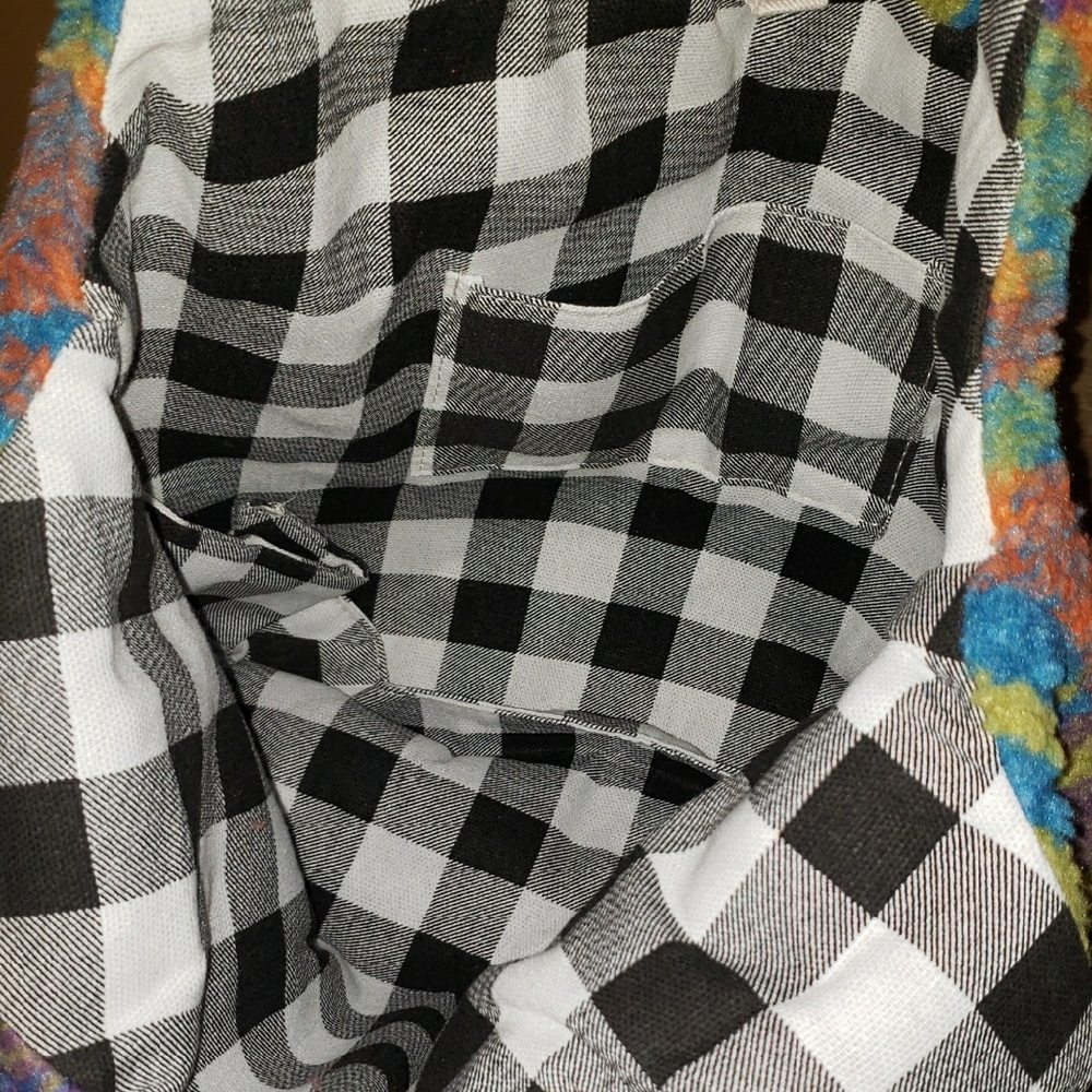 NEW! Colorful Plaid Women's Sherpa Bag - Picture 4 of 7